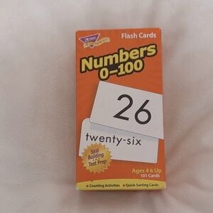 Numbers 0-100 Flash Cards Ages 4+ Counting Activities Kindergarten Curriculum